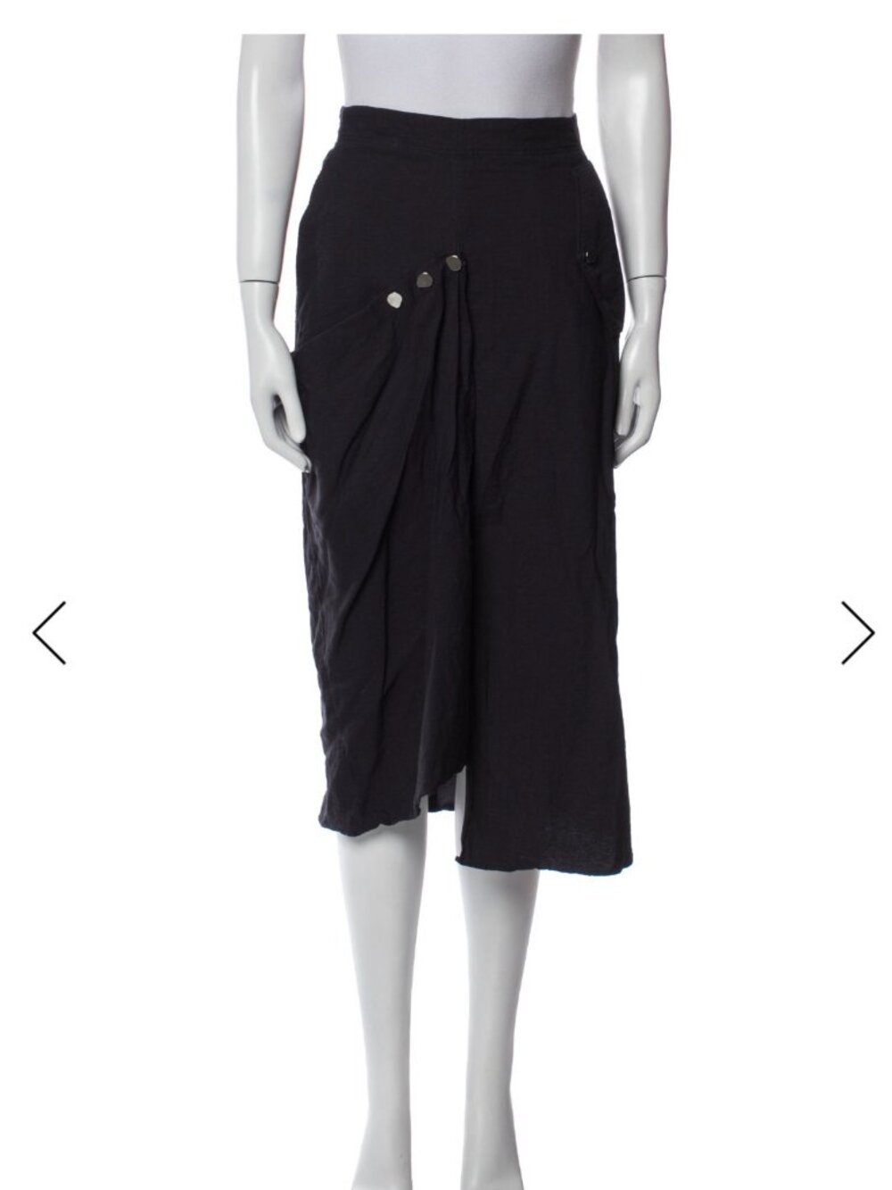 Tibi Asymmetrical Utility Midi Skirt Snap Detail Spring Runway 2018 Sz 8 - Picture 7 of 7